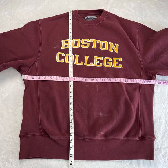 Champion Boston College reverse weave Crew Neck sweatshirt size Medium maroon￼ - Picture 7 of 7
